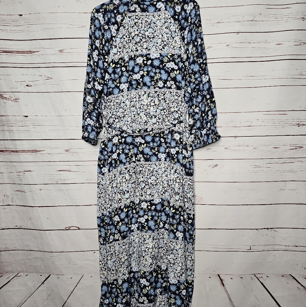 Lane Bryant Floral Self Tie Midi Dress - Picture 2 of 14